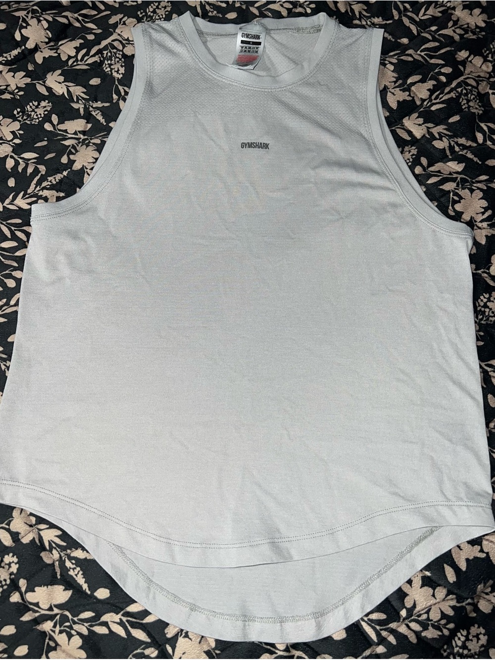 Gymshark Women's Light Gray Muscle Tank Top